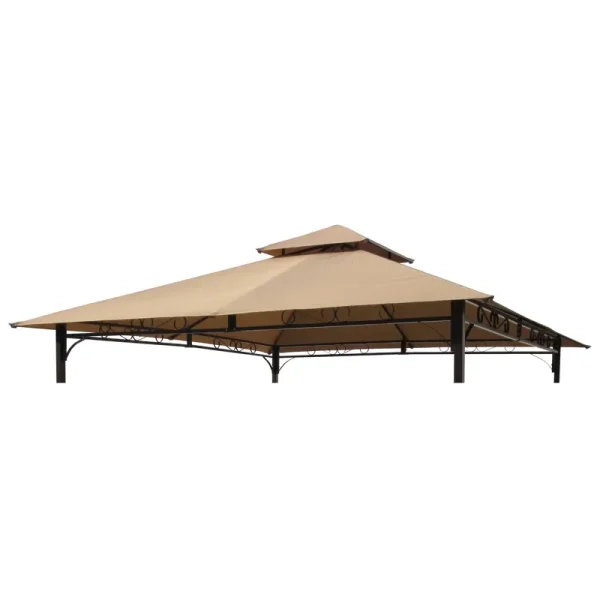 St. Kitts Replacement Canopy for 10 ft. Canopy Gazebo -Khaki, Size: 116 in, Beige