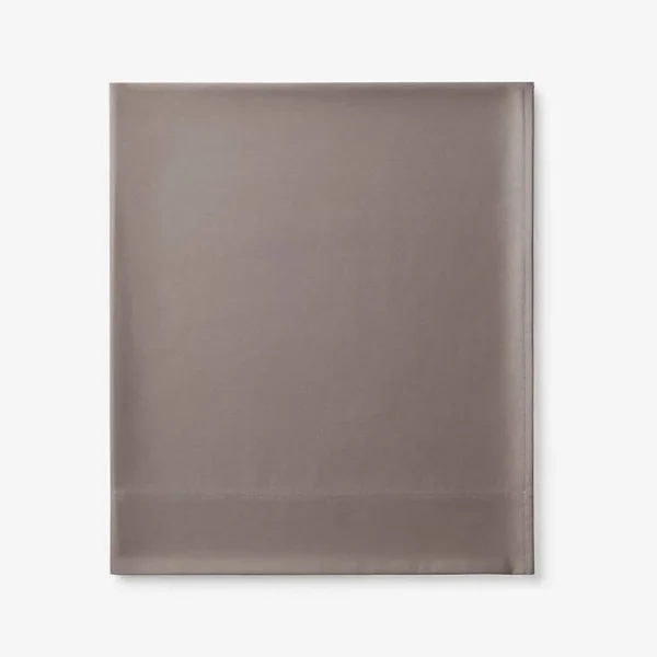 Legends Hotel Supima Cotton Wrinkle-Free Sateen Deep Pocket Flat Sheet - Mocha - Brown Size King | The Company Store