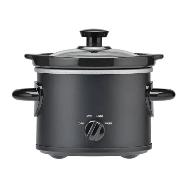 Mainstays 2 qt Slow Cooker, Matte Black Finish, Removeable Stoneware P