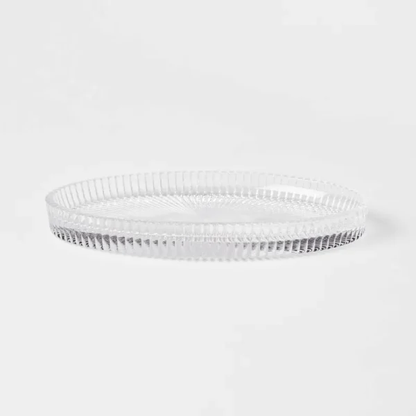 Threshold Ribbed Glass Clear Vanity Tray | Target