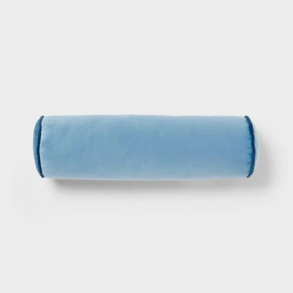 Round Bolster Kids' Pillow Blue - Pillowfort