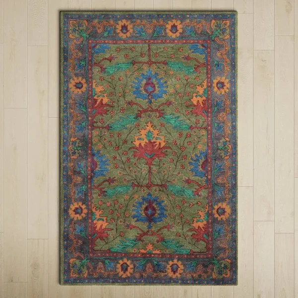 Maribel Hand Tufted Wool Taupe Rug Rug Size: Rectangle 5'6" x 8'6"