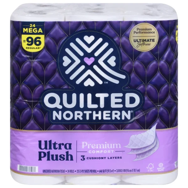 Quilted Northern Ultra Plush Toilet Paper 24 Mega Rolls