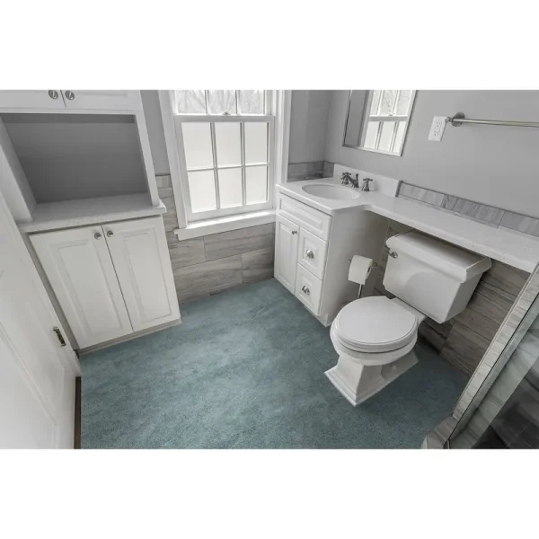 Garland Rug Room Size 5 ft. x 6 ft. Washable Bathroom Carpet Sea Foam