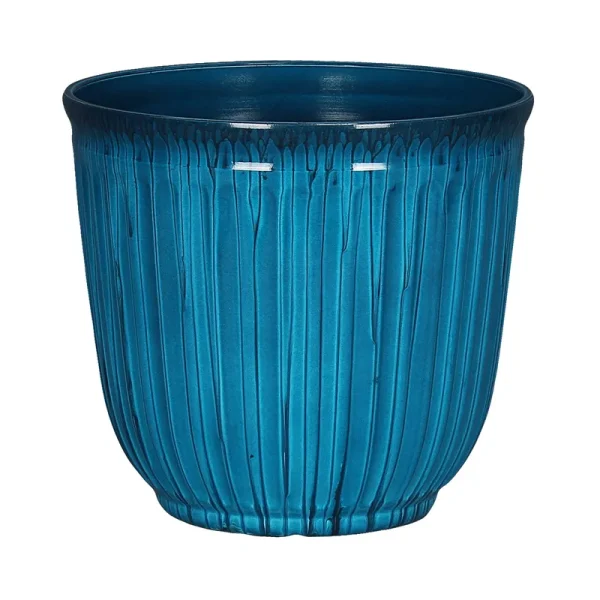 Better Homes & Gardens Kamala Light Blue Resin Planter, 10.7in x 10.7in x 9.69in, Size: 11 inch