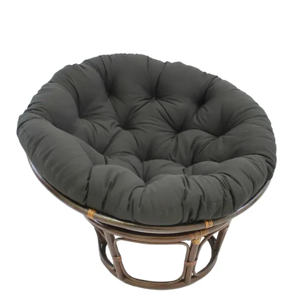 Blazing Needles 44 in. Solid Twill Papasan Cushion, Black