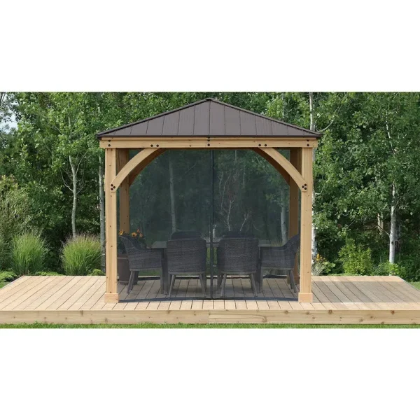 Yardistry 10' x 10' Meridian Gazebo Mosquito Mesh Kit YM11753COM