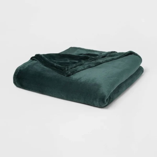 Full/Queen Microplush Bed Blanket Pine - Threshold