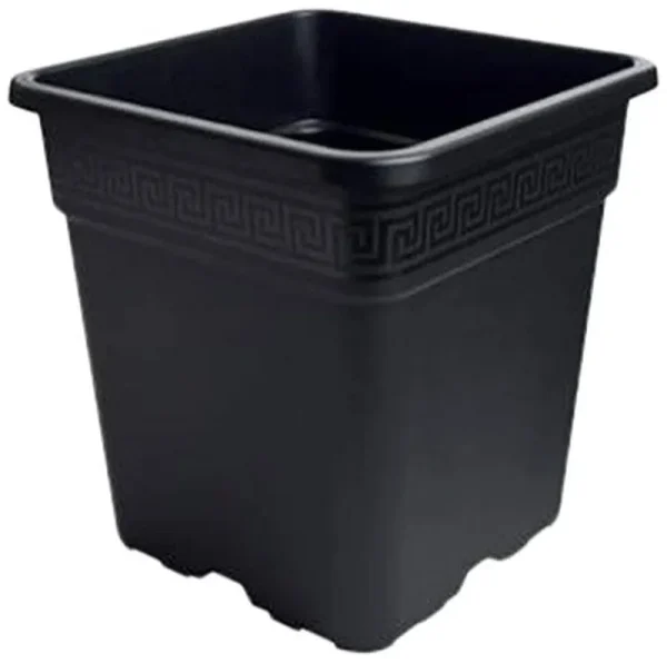 Gro Pro 725415 Square, 2 gal, Black Garden-pots, 2 Gallon
