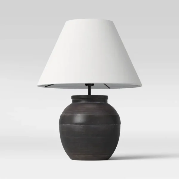 Large Ceramic Table Lamp Black (Includes LED Light Bulb) - Threshold