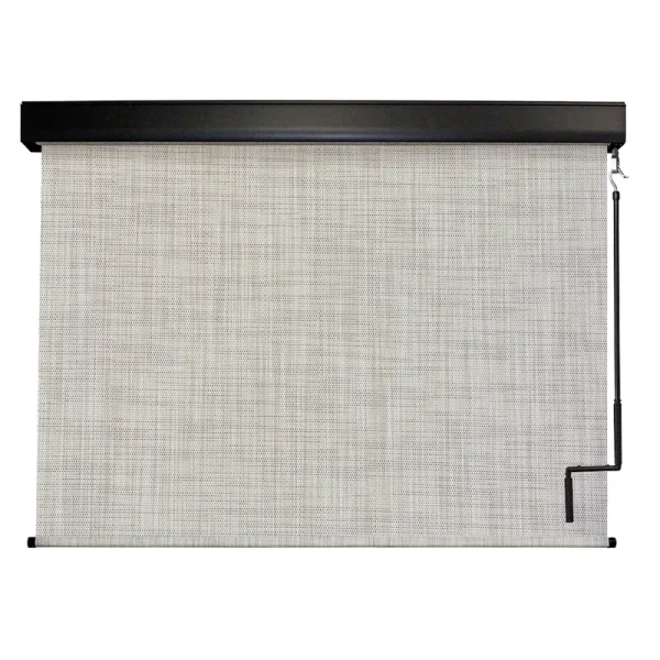 Keystone Fabrics Valanced Pole-Operated Outdoor Shade 4-ft x 8-ft / Caribbean