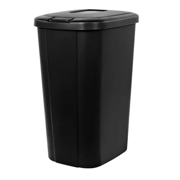 Hefty Black 13.3 Gallon Touch Lid Trash Can