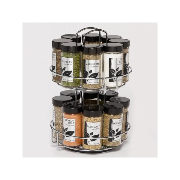 Kamenstein 16-Jar Revolving Chrome Wire Spice Rack