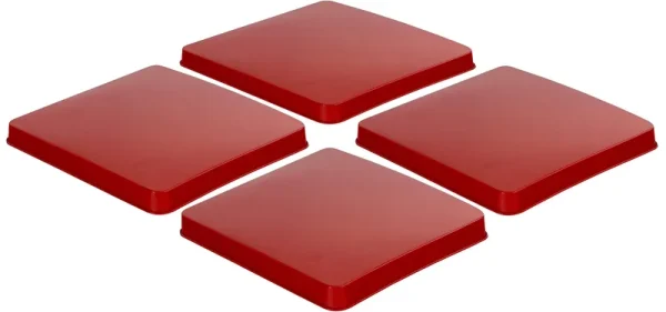 Reston Lloyd Red - Gas Square Burner Cover - Set of 4