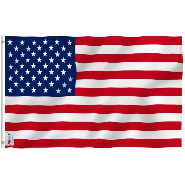 Anley Fly Breeze 3 ft. x 5 ft. American US Flag - USA Flags Polyester