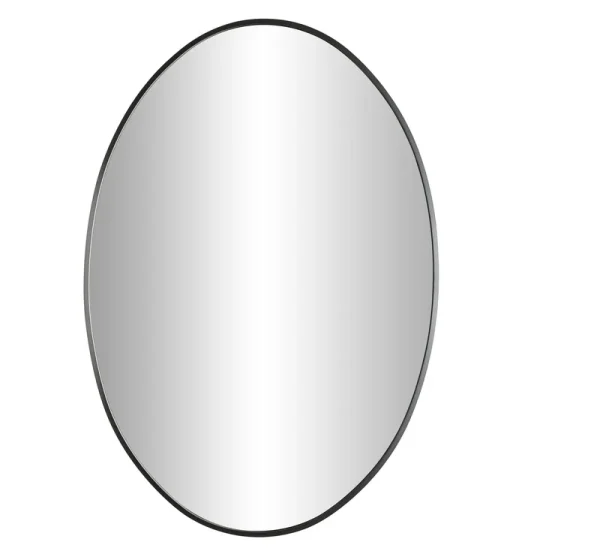 Allen + Roth 21-in Brushed Nickel Oval Bathroom Mirror