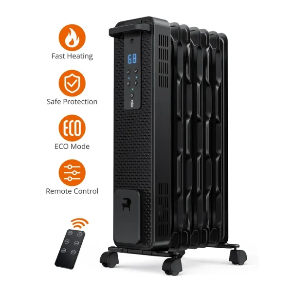 TaoTronics 30 inch Space Heater & Humidifier, 1500W Whole Room Heater with 1L Water Tank for Home White