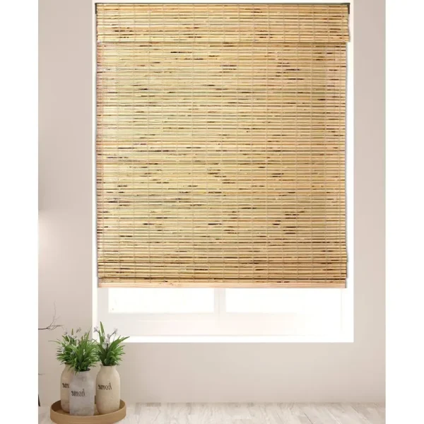 Semi-Sheer Turtle Brown Roman Shade Blind Size: 30" W x 74" L