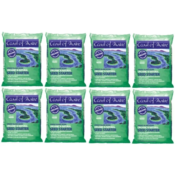 Coast of Maine Organic Seed Starter for Root Plant Cuttings, 16 qt (8 Pack)
