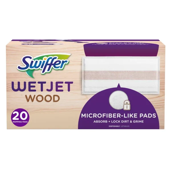 Swiffer Wet Jet Mopping Pads, Wood - 20 mopping pads