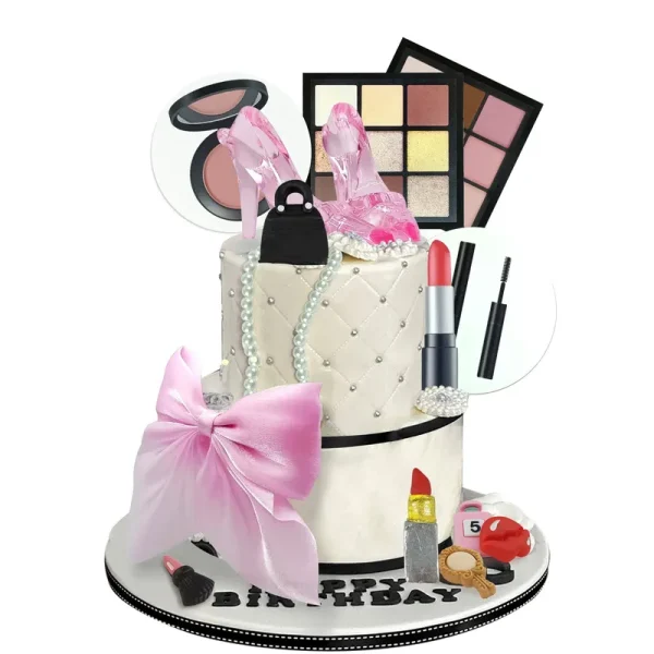 15pcs Makeup Cake Toppers Makeup Cake Decorations Birthday Cake Decorations Bridal Shower Cake Topper Makeup Birthday Party Supplies
