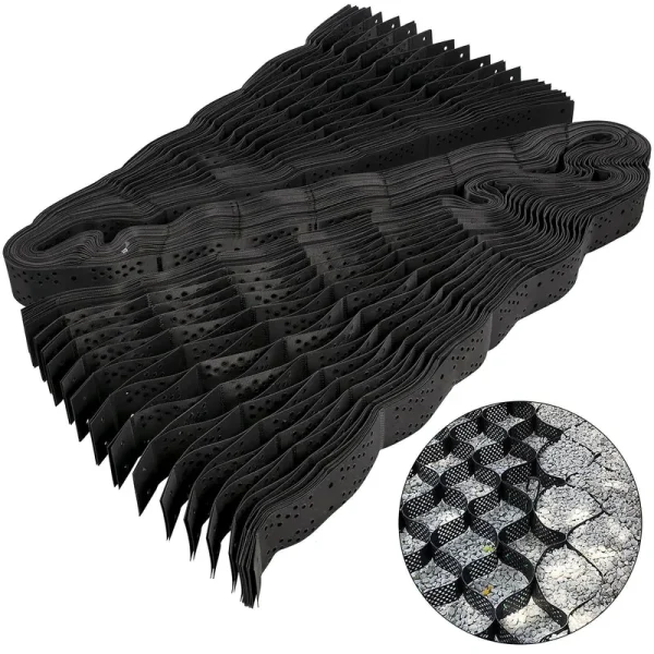 VEVOR 38-in L x 15-in W x 5-in H Square Black Plastic Stepping Stone | TGGS22CM-H1000001V0