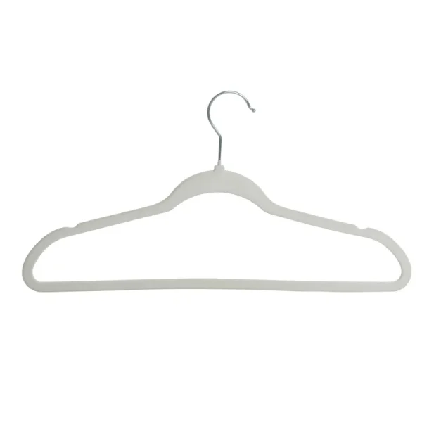 Honey-Can-Do White Slim-Profile Non-Slip Velvet Hangers