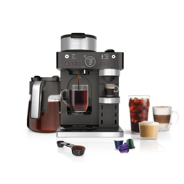 Ninja CFN601 Espresso & Coffee Barista System, Single - Serve Coffee & Nespresso Capsule Compatible