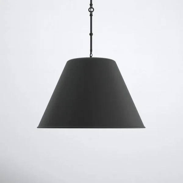 Presley 1 - Light Single Empire Pendant Finish: Matte Black, Size: 12.75" H x 18.25" W x 18" D
