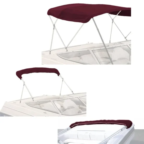 Savvycraft 4 Bow Bimini Replacement Top Canvas Cover 4 Bow 96" L 91"-96" W Burgundy Color