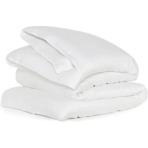 Buffy Full/Queen Eucalyptus Duvet Cover - White