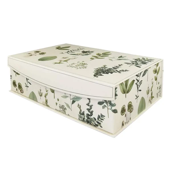 Medium Large Dark Green Leaf Decorative Box with Lid by Ashland-Spring Dcor, Size: 15�� x 10�� x 4��