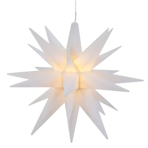 12 inch White LED Lighted Moravian Star Christmas Decoration