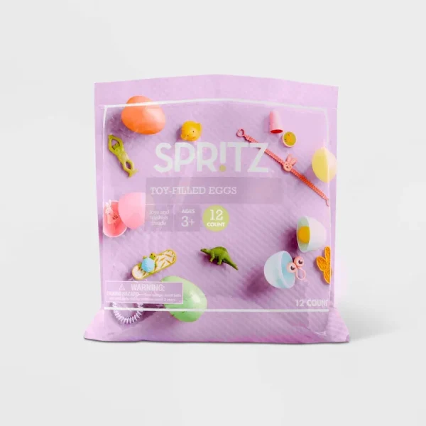 12ct Pre-Filled Easter Plastic Eggs - Spritz