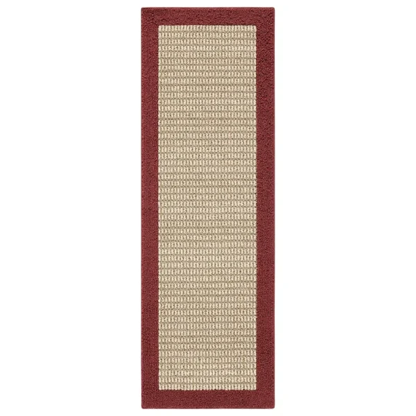 Mainstays Faux Sisal Runner Rug 24"x72" Cranberry