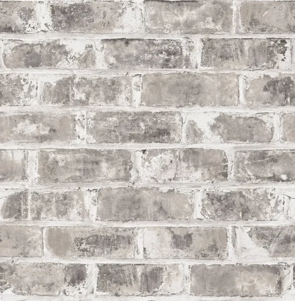 Brewster Jomax Grey Warehouse Brick Wallpaper