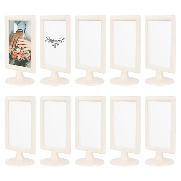Alben White Pedestal Picture Frames - (White, 10 ct)