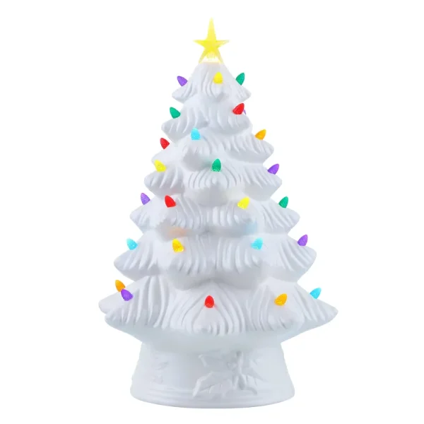 Mr. Christmas Ceramic Nostalgic Tree - White -16