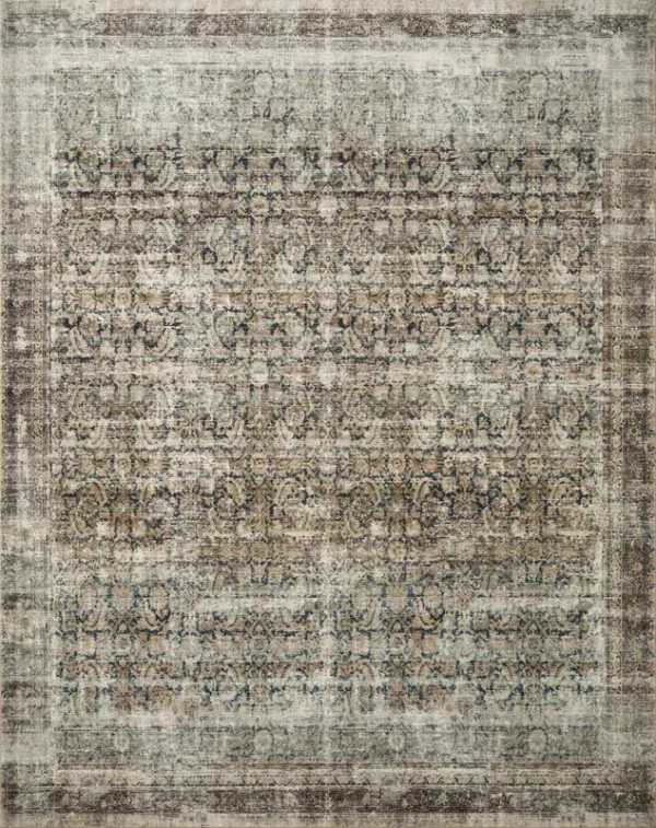 Amber Lewis x Loloi Morgan MOG-02 7'3" x 9'3" Area Rug - Navy, Sand