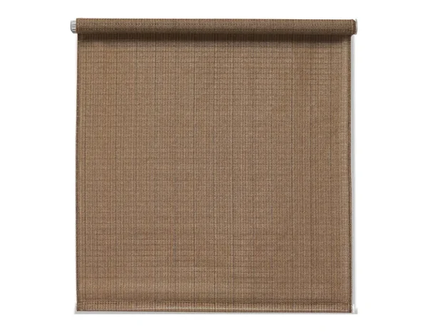 Coolaroo Simple Lift 96" x 72" Brown Light Filtering Cordless Outdoor Roller Shade - Each