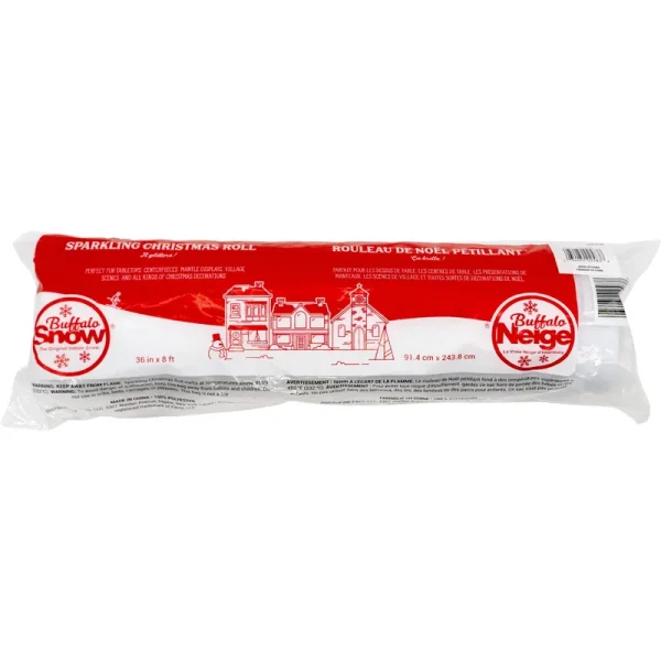 Buffalo Snow Roll 36" x 8" White