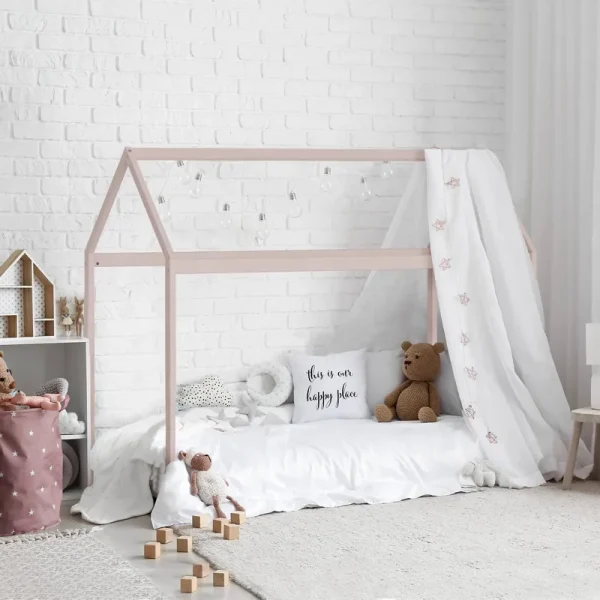 Tate House Canopy Twin Bed Pink by Hillsdale Living Essentials