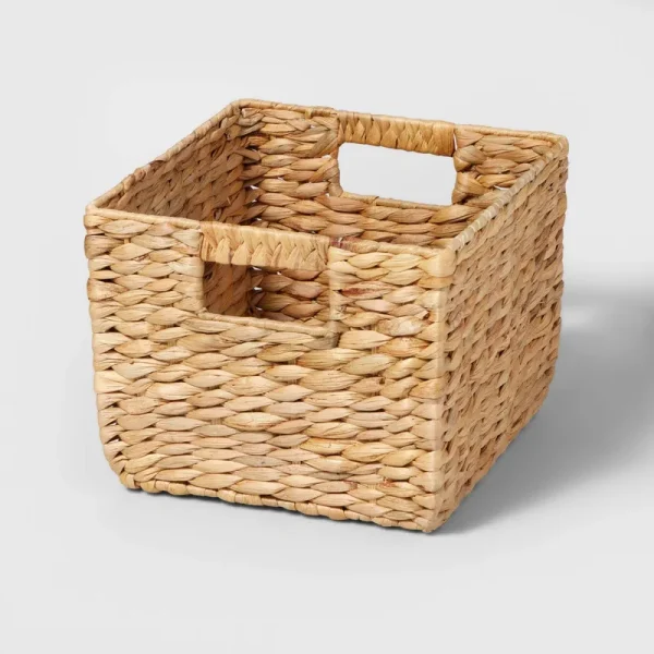 Small Woven Water Hyacinth Milk Crate - Brightroom