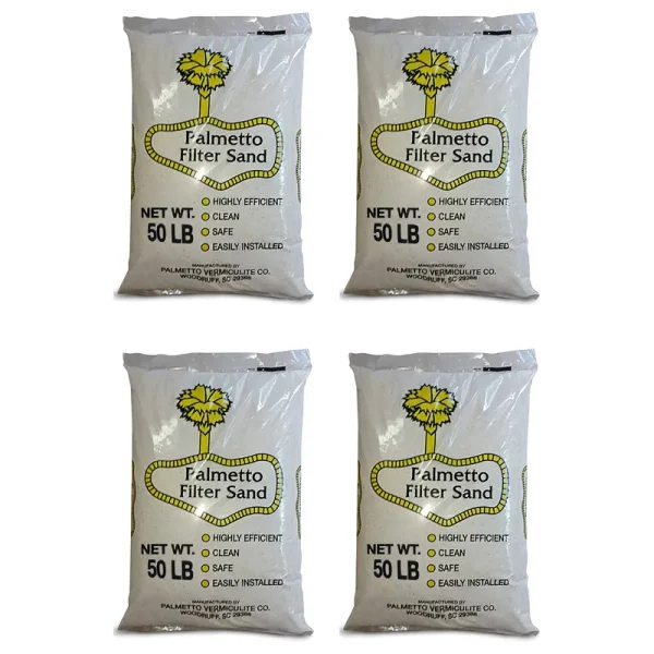 Palmetto Filter Sand for Residential Commercial Pool Filters, 50 lb (4 Pack)