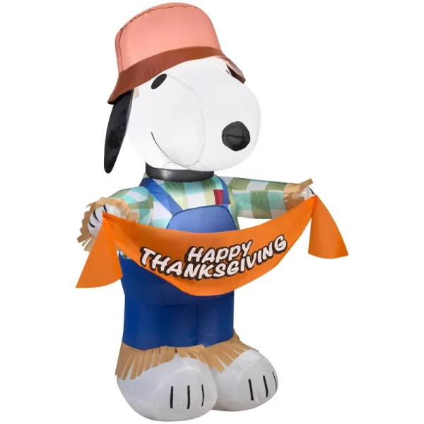 Gemmy Inflatable Snoopy As Scarecrow, 3.5 Feet