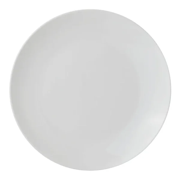 Mainstays Glazed Round Stoneware Dinner Plate - White - 10.3 in