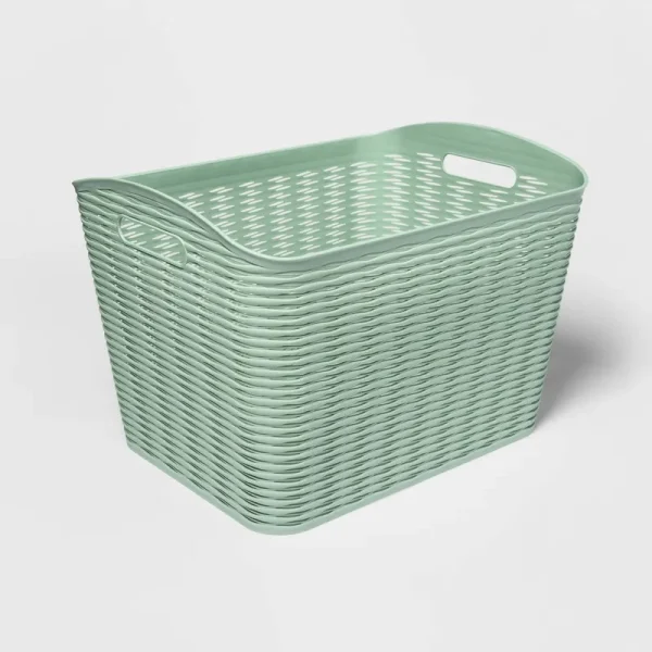 Wave XL Curved Storage Bin Green - Brightroom
