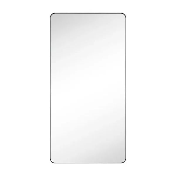 Kengston Modern & Contemporary Rectangular Bathroom Vanity Mirrors 17 Stories Finish: Matte Black, Size: 60" x 30"