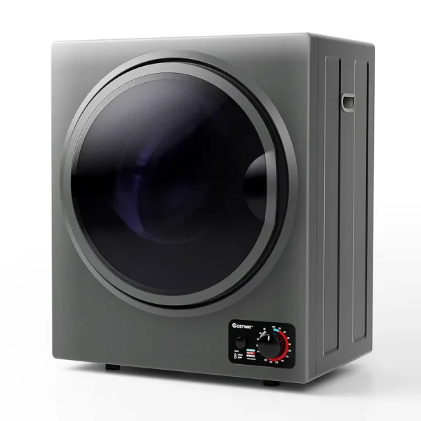 Costway Electric Tumble Compact Laundry Dryer Stainless Steel Wall Mounted 1.5 Cu .ft