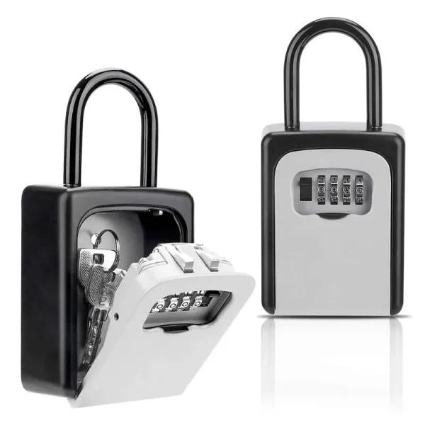 Buteny Key Lock Box, Combination Lockbox with Code for House Key Storage, Combo Door